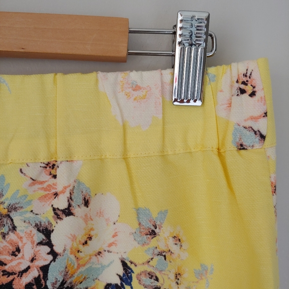 Anthropologie Feather Bone Talese Wide Leg Pants Yellow Size 8 - Picture 10 of 16